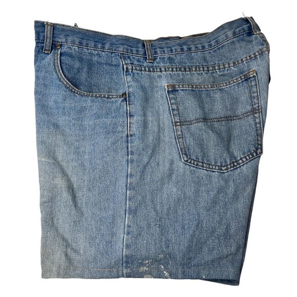 OPEN Trails MODIFIED Shorts Adults Mens W38 Blue Denim Distressed Jeans - Picture 5 of 5